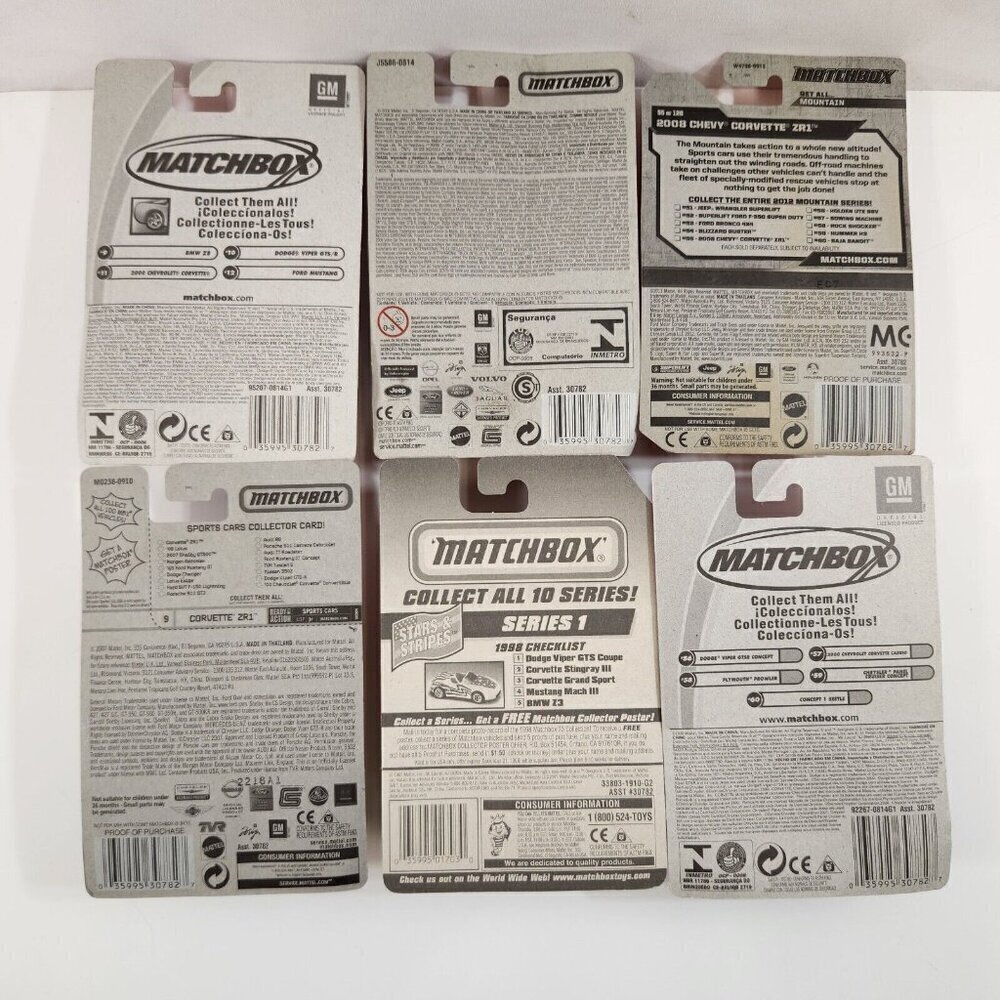 Matchbox Chevy Chevrolet Corvette C6 ZR1 ZR3 Grand Sport Diecast Cars Lot MOC - Picture 10 of 15